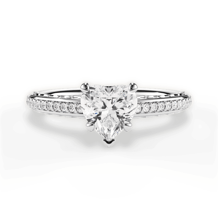 14kt White Gold/18kt White Gold/Platinum/heart/top sku 1HZ2851