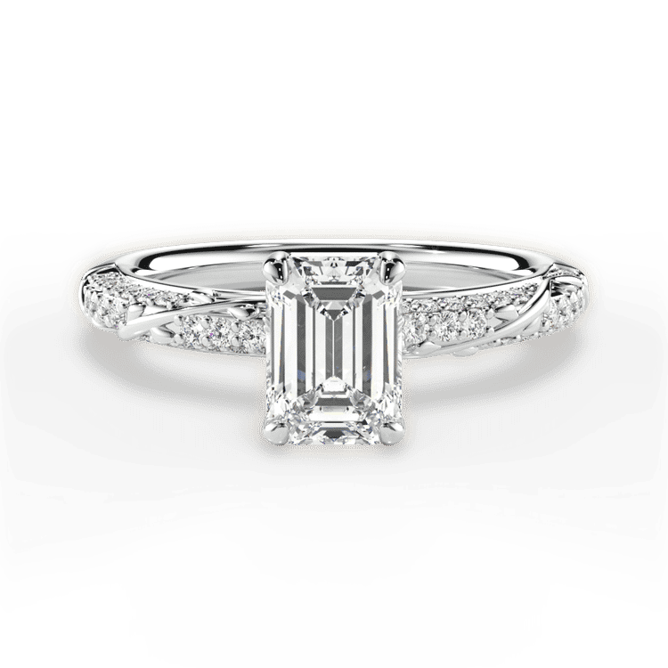 14kt White Gold/18kt White Gold/Platinum/emerald/top sku 1ECZ4739