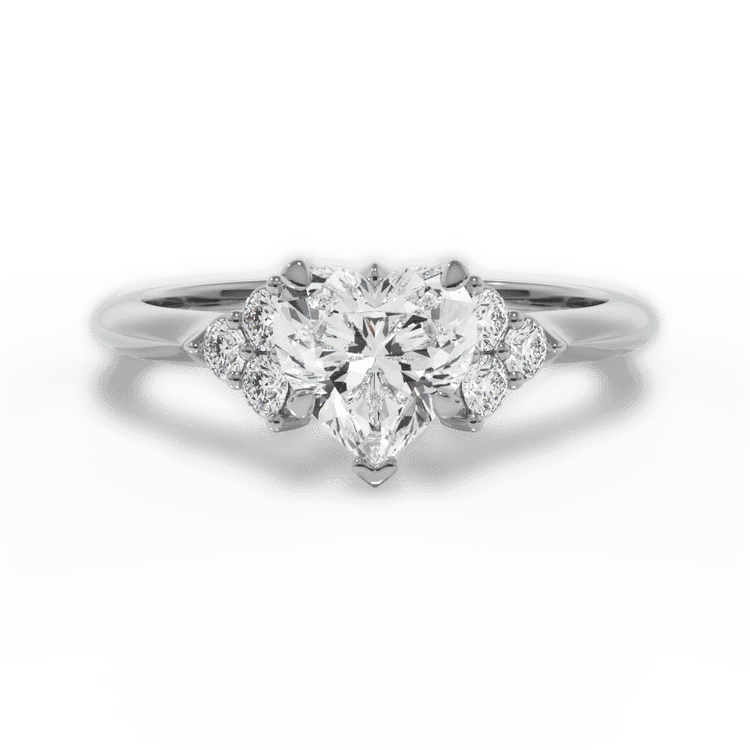 14kt White Gold/18kt White Gold/Platinum/heart/top sku 1HZ4705