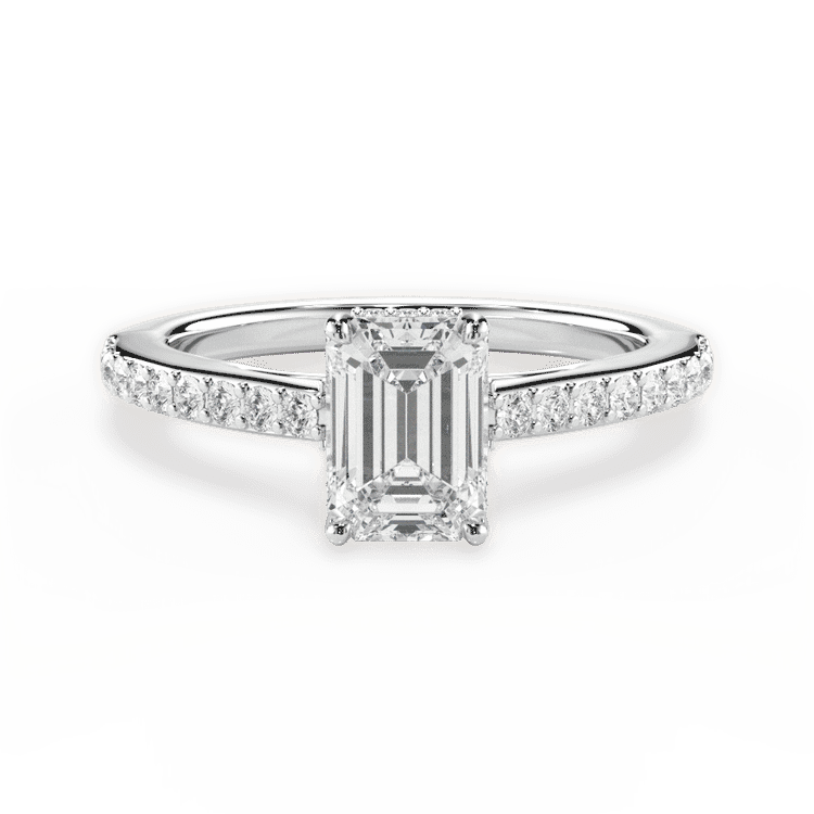 14kt White Gold/18kt White Gold/Platinum/emerald/top sku 1ECZ4710