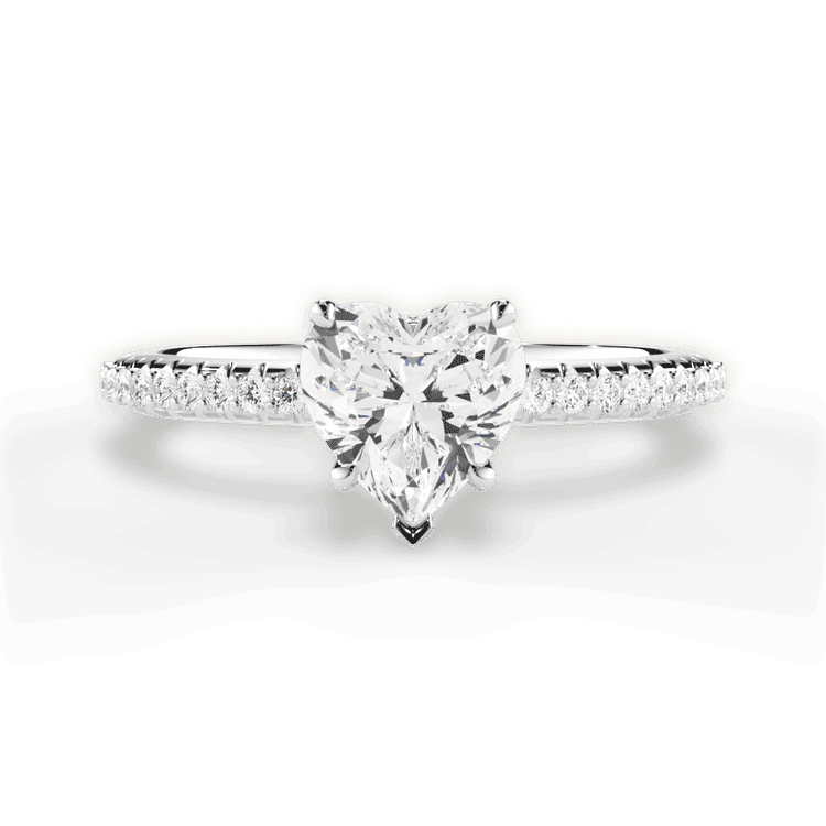 14kt White Gold/18kt White Gold/Platinum/heart/top sku 1HZ4777