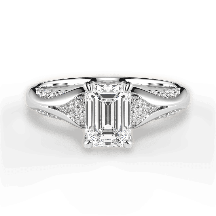 14kt White Gold/18kt White Gold/Platinum/emerald/top sku 1ECZ1180