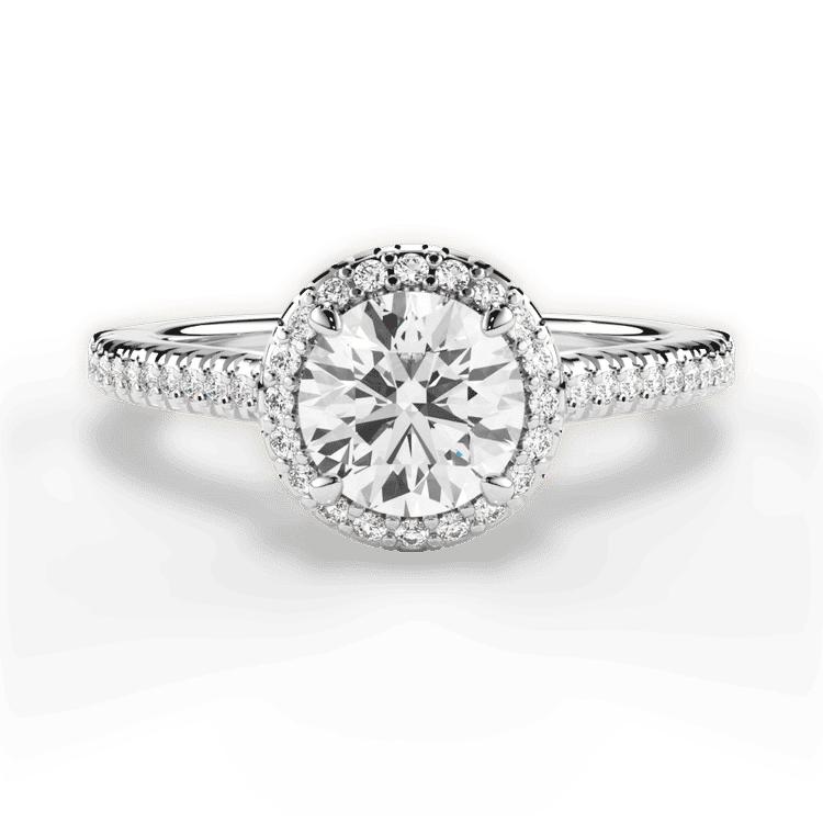 14kt White Gold/18kt White Gold/Platinum/round/top sku 1RZ3702