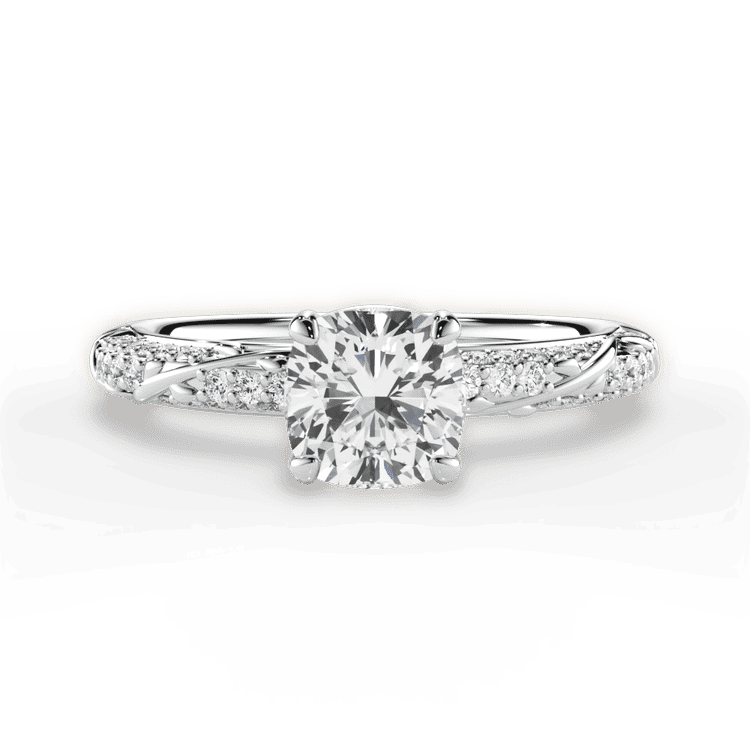 14kt White Gold/18kt White Gold/Platinum/cushion/top sku 1CUZ4739