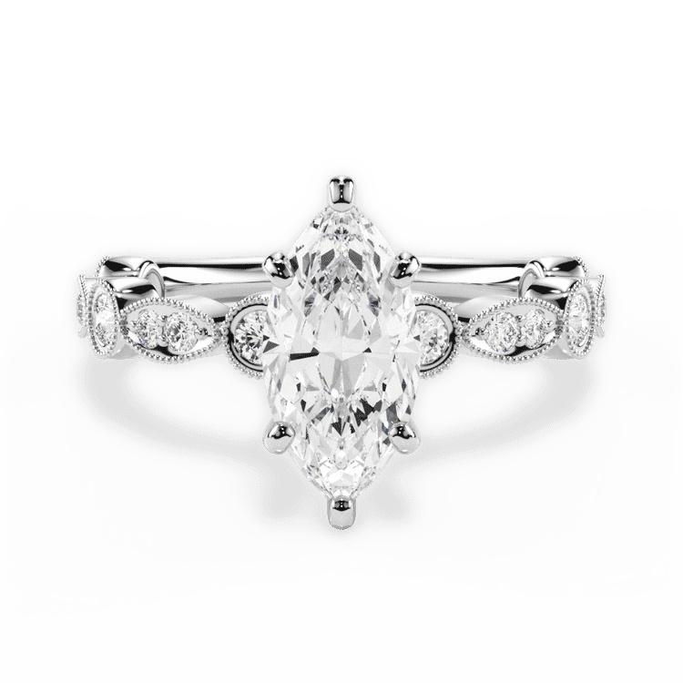 14kt White Gold/18kt White Gold/Platinum/marquise/top sku 1MZ4718