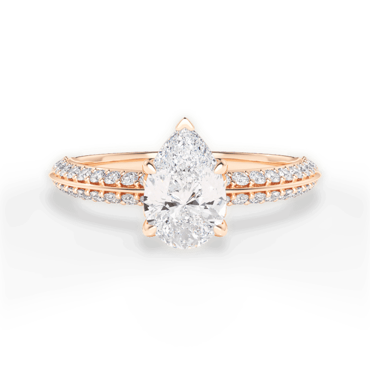 14kt Rose Gold/18kt Rose Gold/pear/top sku 1PZ4770