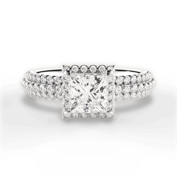 14kt White Gold/18kt White Gold/Platinum/princess/top sku 1PCZ1506