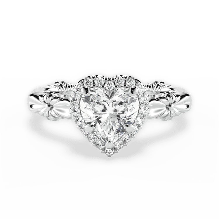 14kt White Gold/18kt White Gold/Platinum/heart/top sku 1HZ4723