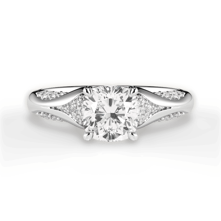 14kt White Gold/18kt White Gold/Platinum/cushion/top sku 1CUZ1180