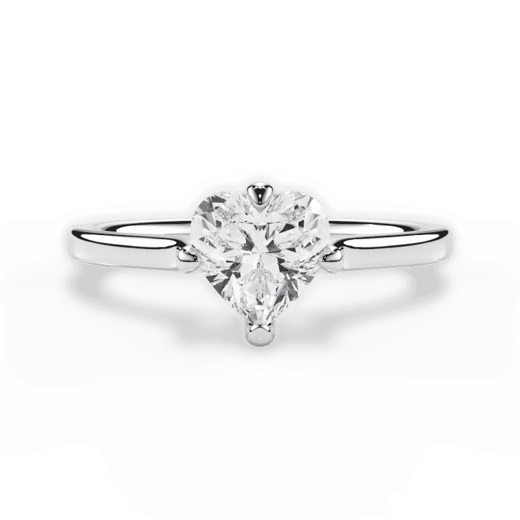 14kt White Gold/18kt White Gold/Platinum/heart/top sku 1HCZ1402