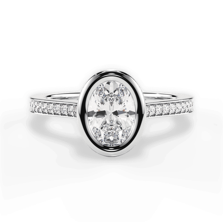 14kt White Gold/18kt White Gold/Platinum/oval/top sku 1OZ4725