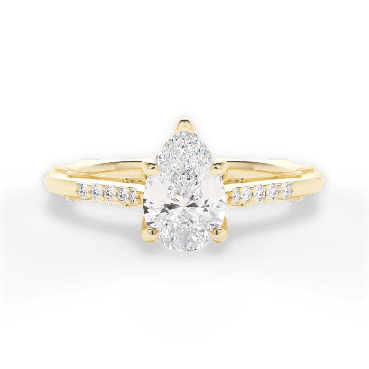 14kt Yellow Gold/18kt Yellow Gold/pear/top sku 1PZ2841