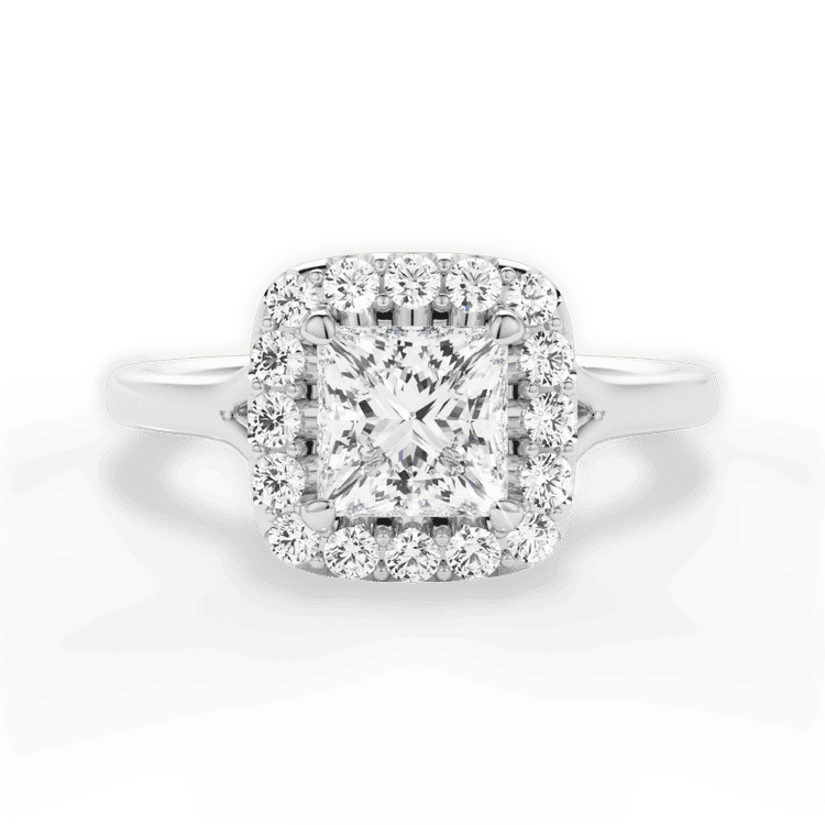 14kt White Gold/18kt White Gold/Platinum/princess/top sku 1PCZ1322