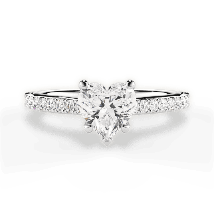 14kt White Gold/18kt White Gold/Platinum/heart/top sku 1HZ2498