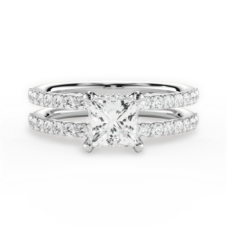 14kt White Gold/18kt White Gold/Platinum/princess/top sku 1PCZ1401