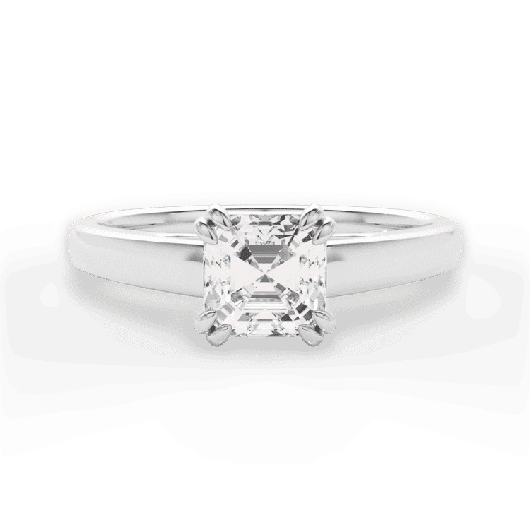 14kt White Gold/18kt White Gold/Platinum/asscher/top sku 1ASZ7232