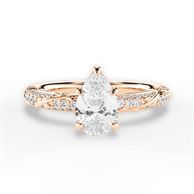 14kt Rose Gold/18kt Rose Gold/pear/top sku 1PZ4739