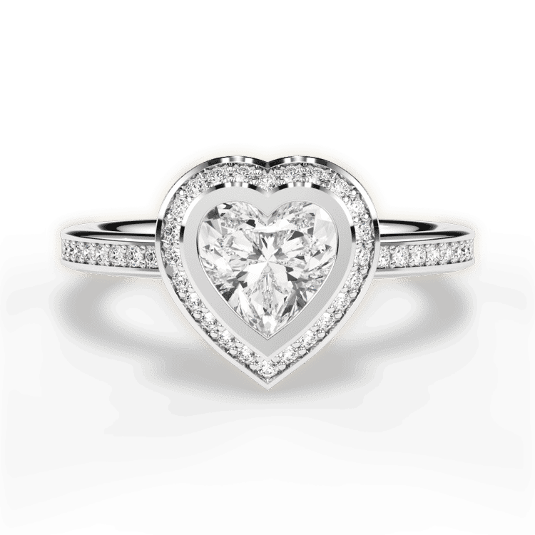 14kt White Gold/18kt White Gold/Platinum/heart/top sku 1HZ1694