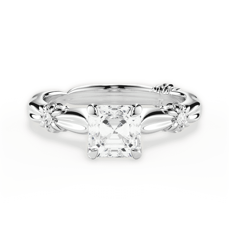 14kt White Gold/18kt White Gold/Platinum/asscher/top sku 1ASZ4754