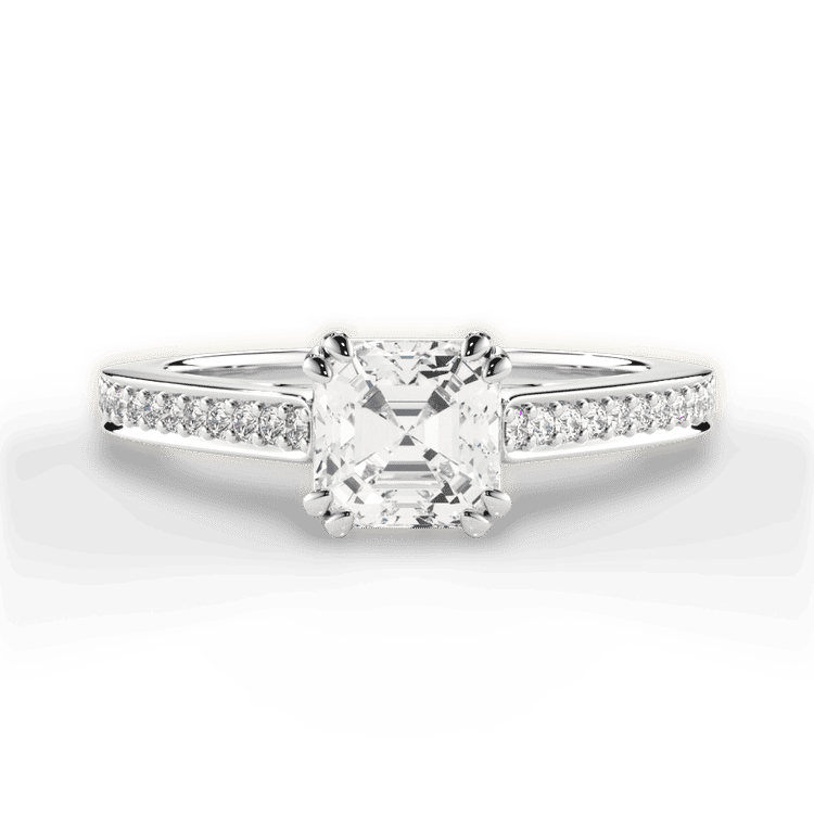 14kt White Gold/18kt White Gold/Platinum/asscher/top sku 1ASZ4752