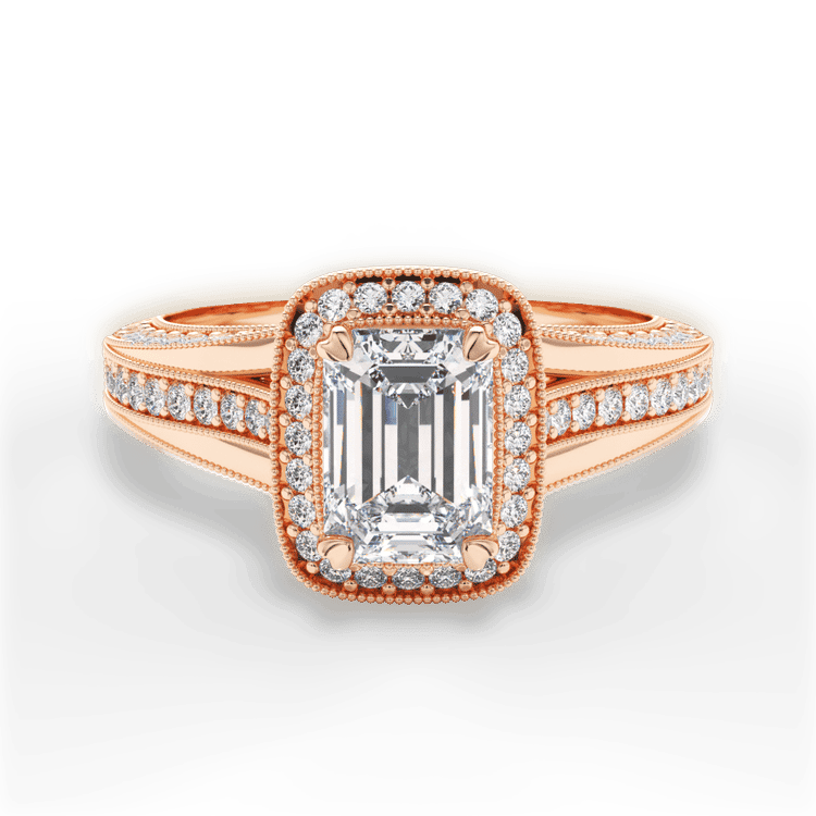 14kt Rose Gold/18kt Rose Gold/emerald/top sku 1ECZ3154