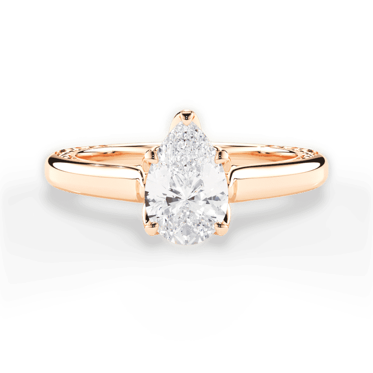 14kt Rose Gold/18kt Rose Gold/pear/top sku 1PZ2828