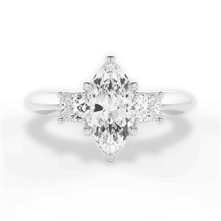 14kt White Gold/18kt White Gold/Platinum/marquise/top sku 1MZ1237P