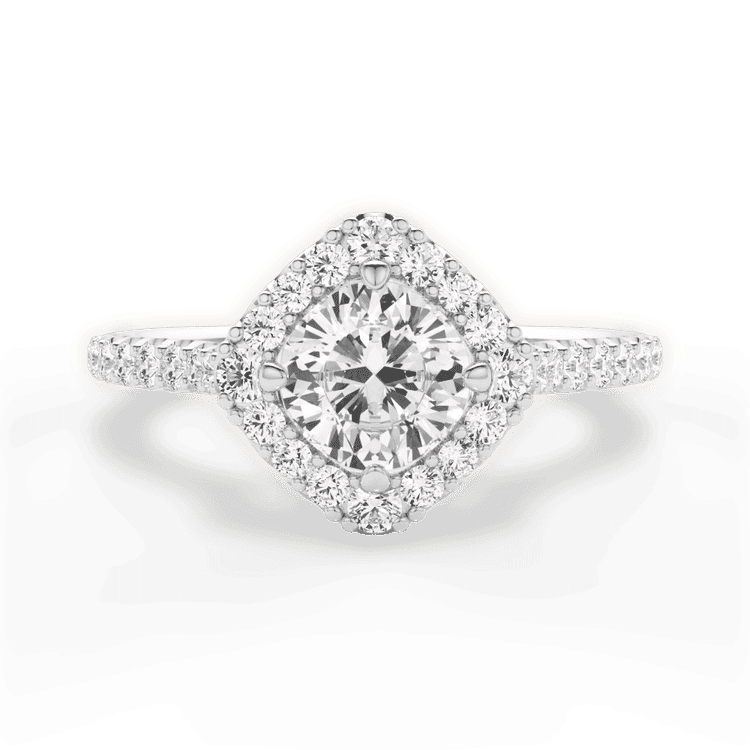 14kt White Gold/18kt White Gold/Platinum/cushion/top sku 1CUZ1403