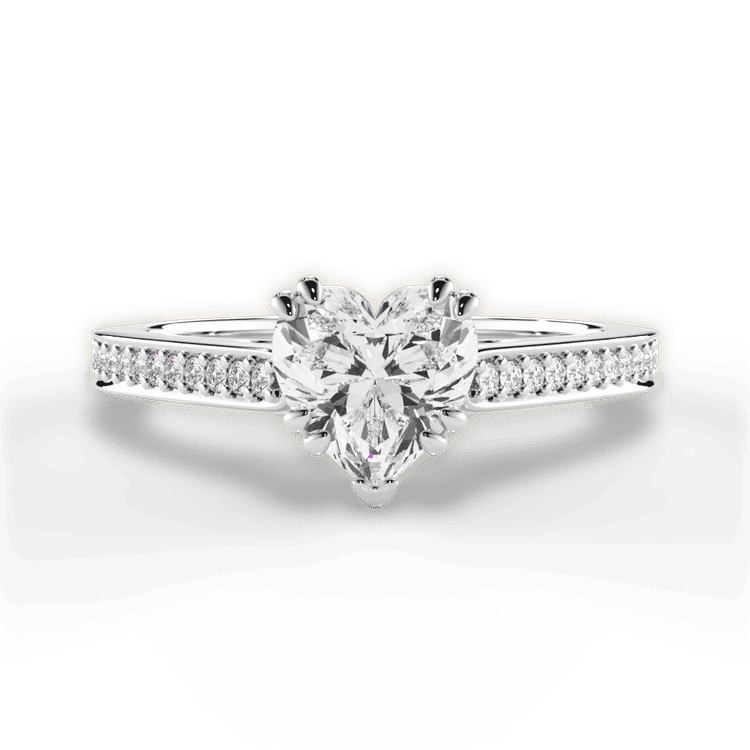 14kt White Gold/18kt White Gold/Platinum/heart/top sku 1HZ4752