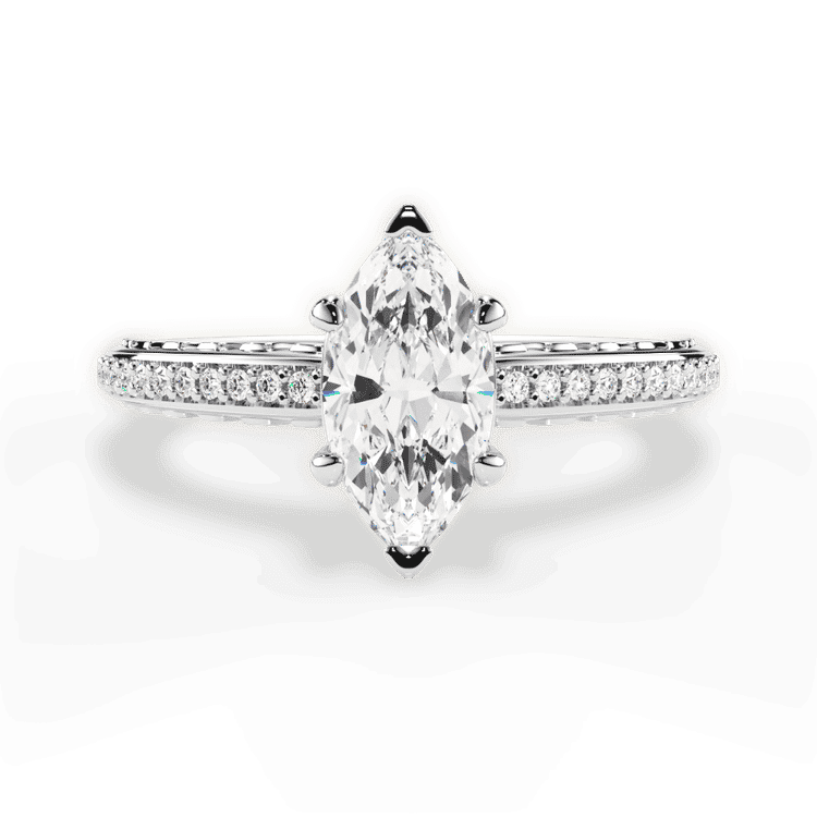 14kt White Gold/18kt White Gold/Platinum/marquise/top sku 1MZ2851