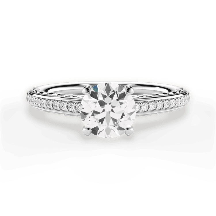 14kt White Gold/18kt White Gold/Platinum/round/top sku 1RZ2851