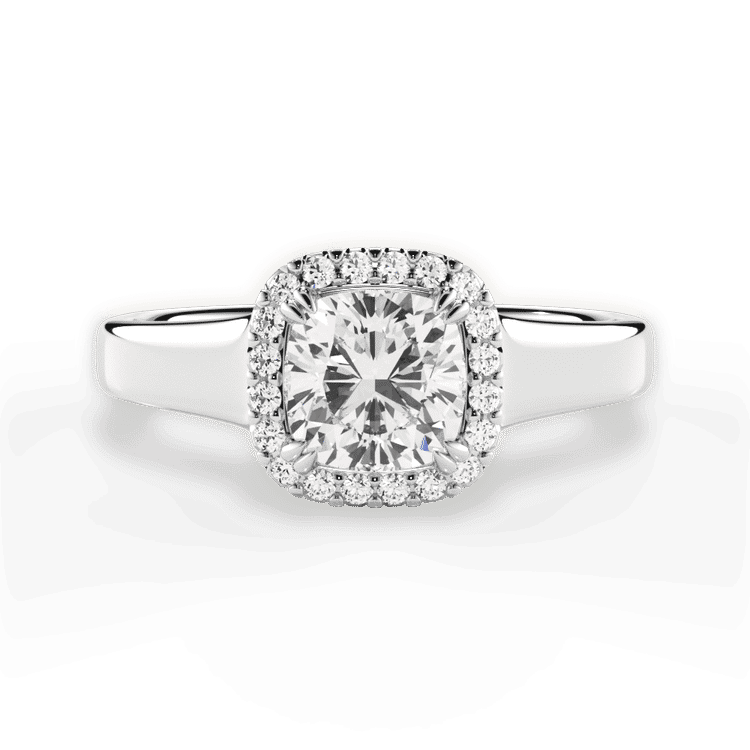 14kt White Gold/18kt White Gold/Platinum/cushion/top sku 1CUZ3780