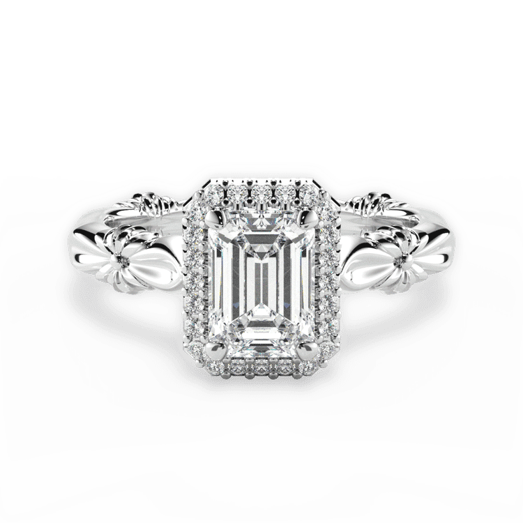 14kt White Gold/18kt White Gold/Platinum/emerald/top sku 1ECZ4723