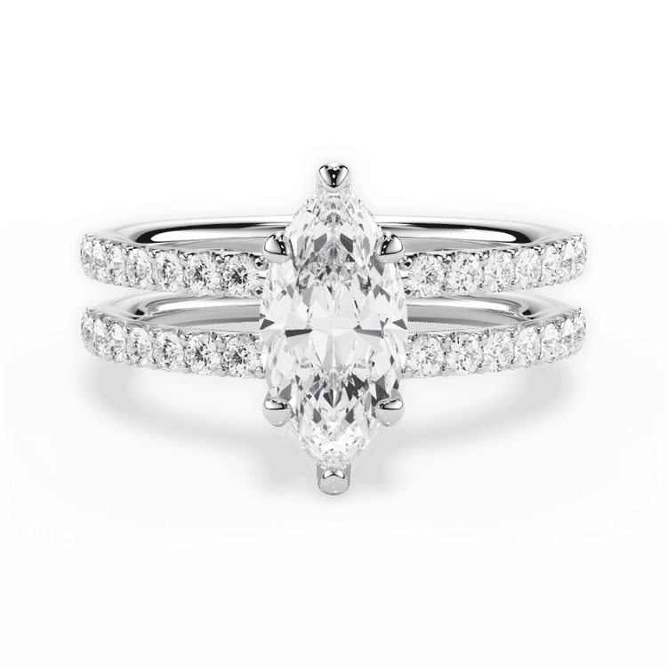 14kt White Gold/18kt White Gold/Platinum/marquise/top sku 1MZ1401
