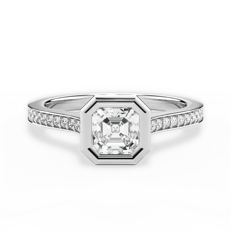 14kt White Gold/18kt White Gold/Platinum/asscher/top sku 1ASZ4725