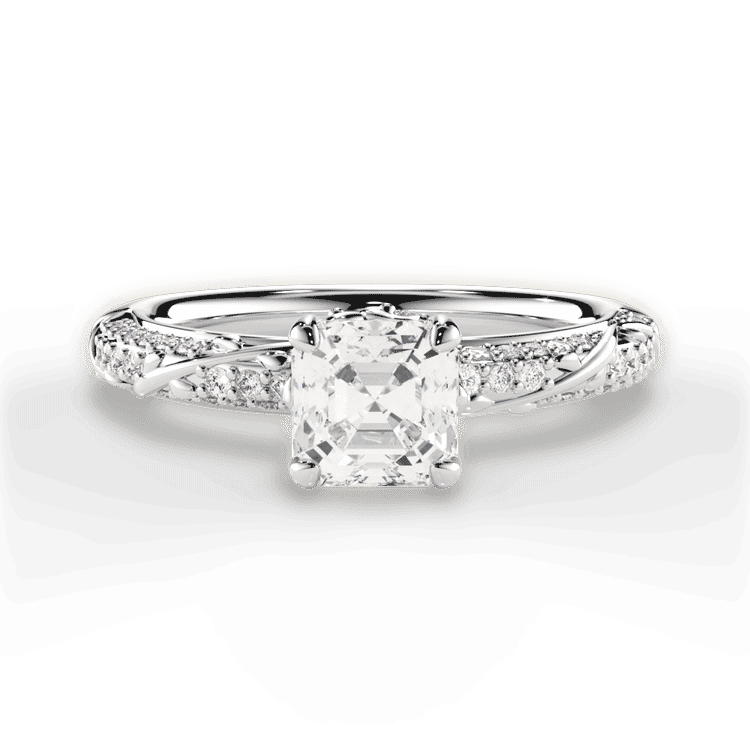 14kt White Gold/18kt White Gold/Platinum/asscher/top sku 1ASZ4716