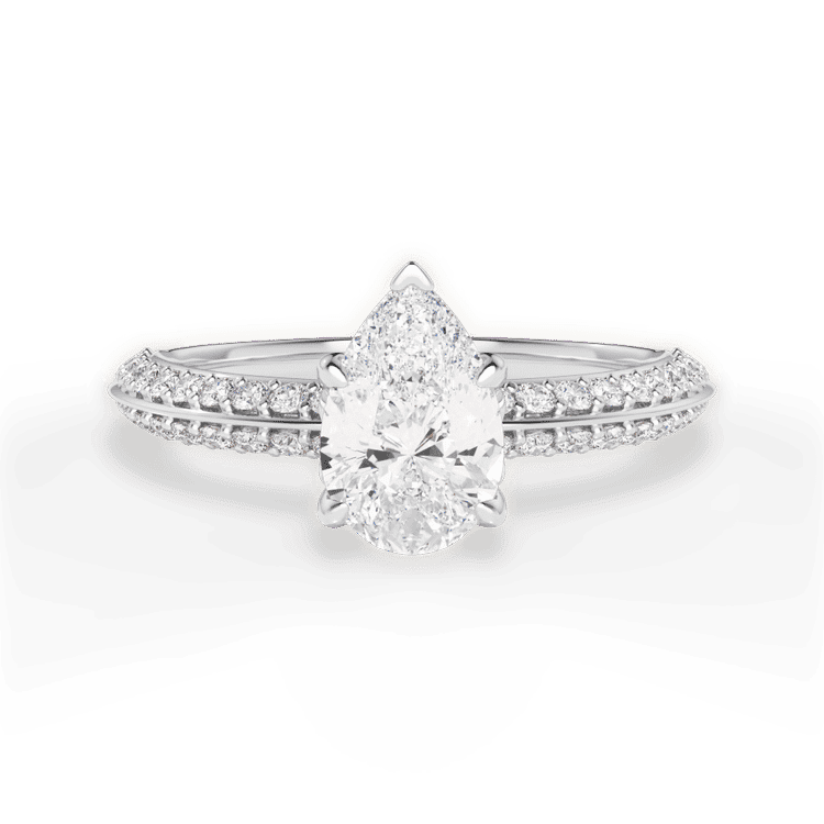 14kt White Gold/18kt White Gold/Platinum/pear/top sku 1PZ4770