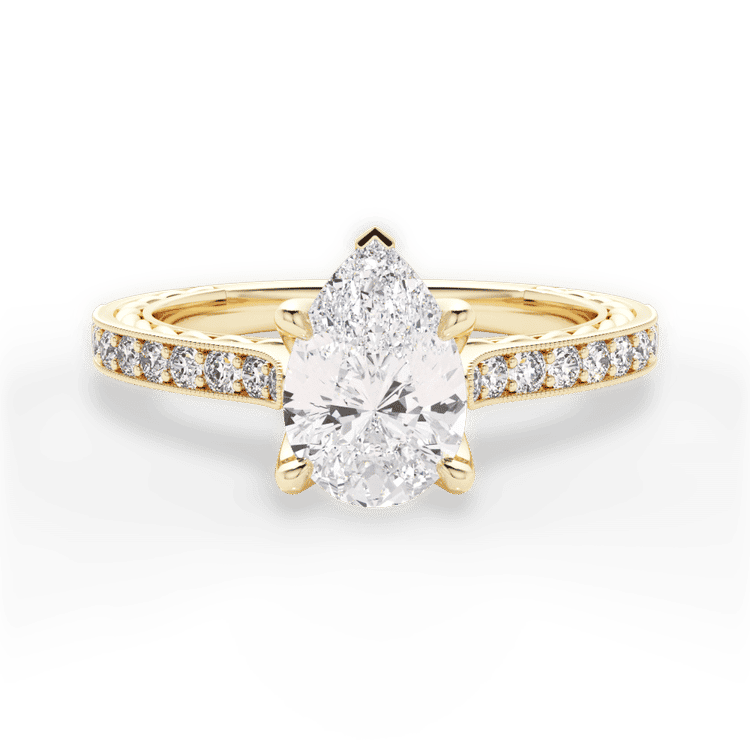 14kt Yellow Gold/18kt Yellow Gold/pear/top sku 1PZ2861