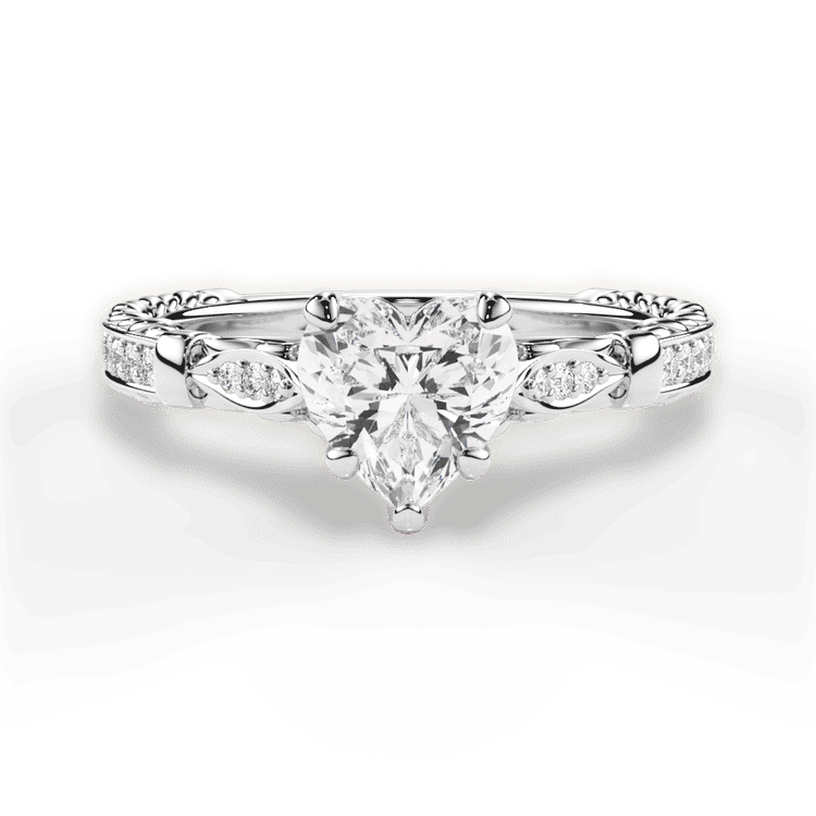 14kt White Gold/18kt White Gold/Platinum/heart/top sku 1HZ1521