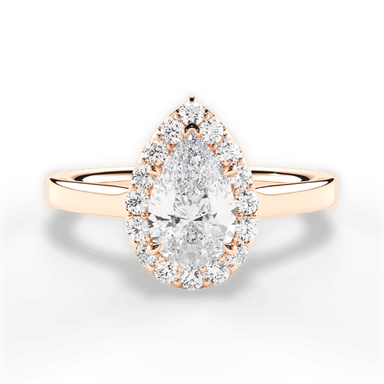 14kt Rose Gold/18kt Rose Gold/pear/top sku 1PZ1329