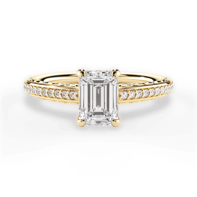 14kt Yellow Gold/18kt Yellow Gold/emerald/top sku 1ECZ2851