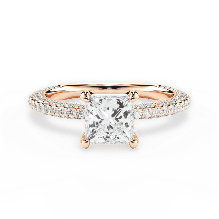 14kt Rose Gold/18kt Rose Gold/princess/top sku 1PCZ1411