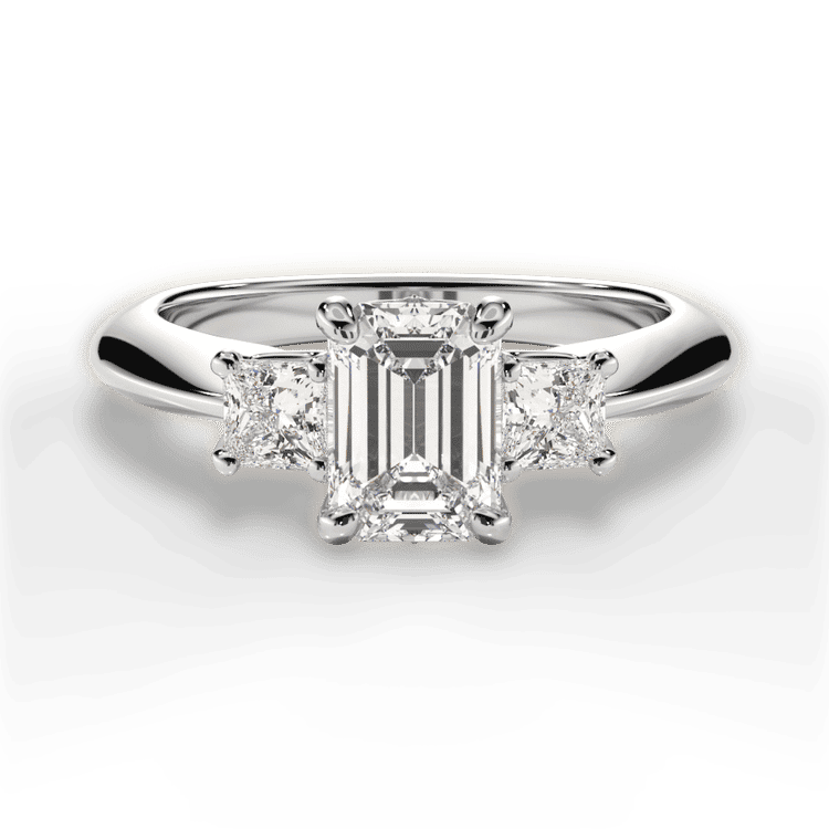 14kt White Gold/18kt White Gold/Platinum/emerald/top sku 1ECZ1237P