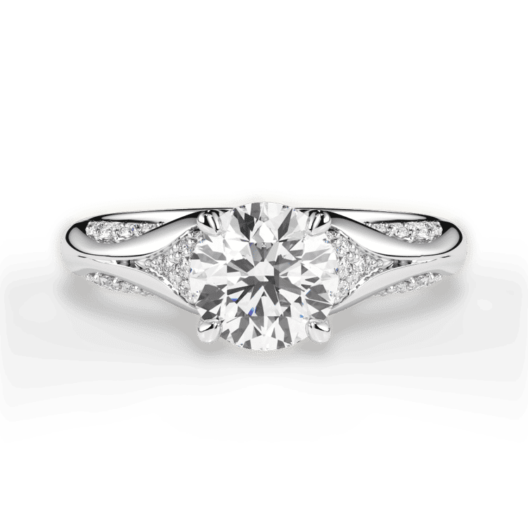 14kt White Gold/18kt White Gold/Platinum/round/top sku 1RZ1180