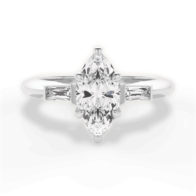 14kt White Gold/18kt White Gold/Platinum/marquise/top sku 1MZ1013