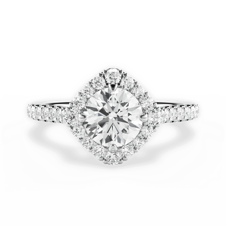 14kt White Gold/18kt White Gold/Platinum/round/top sku 1RZ1403