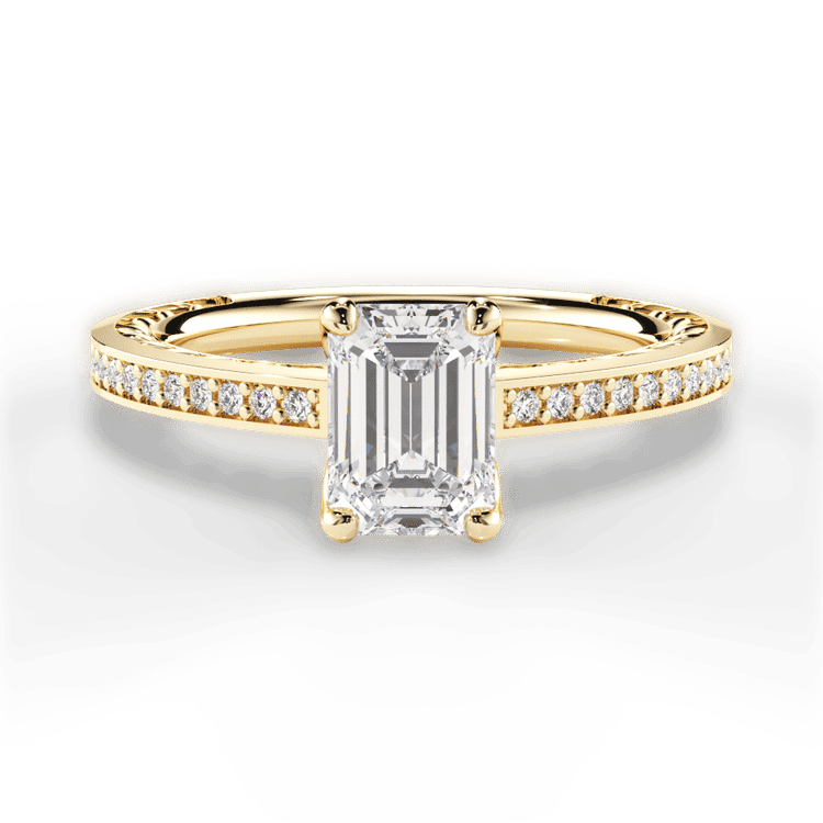 14kt Yellow Gold/18kt Yellow Gold/emerald/top sku 1ECZ4170