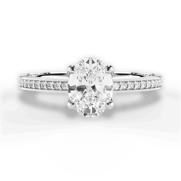 14kt White Gold/18kt White Gold/Platinum/oval/top sku 1OZ4170