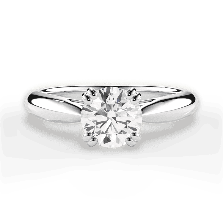 14kt White Gold/18kt White Gold/Platinum/round/top sku 1RZ7242