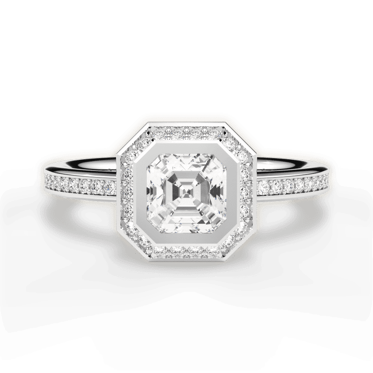 14kt White Gold/18kt White Gold/Platinum/asscher/top sku 1ASZ1694